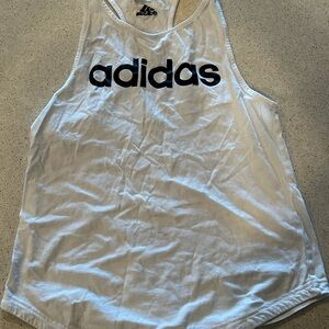 adidas White Muscle Tee